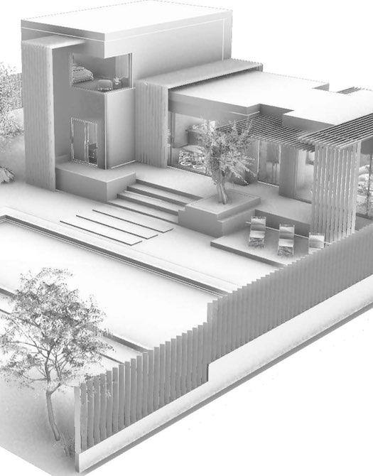 Villa Wireframe Render